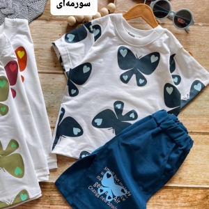 تیشرت شلوارک کتان پروانه
