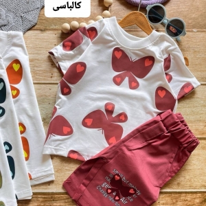 تیشرت شلوارک کتان پروانه