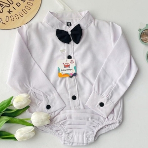 زیردکمه پاپیون مجلسی سفید