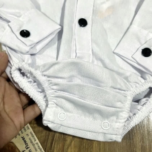 زیردکمه پاپیون مجلسی سفید