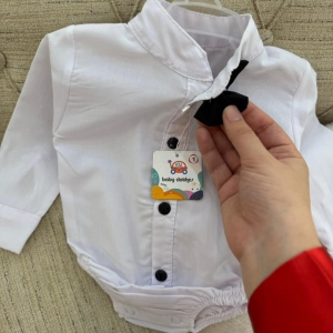 زیردکمه پاپیون مجلسی سفید