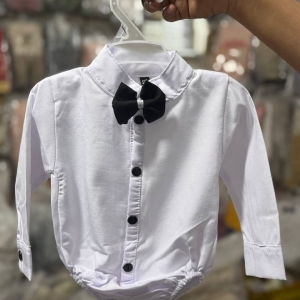 زیردکمه پاپیون مجلسی سفید