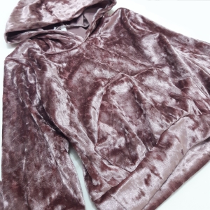 هودی شلوار مخمل صورتی