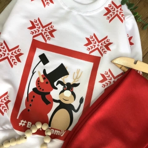 بلوز شلوار یلدایی آدم برفی