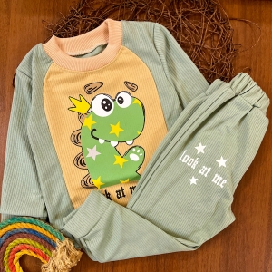 بلوز شلوار شکلاتی داینو