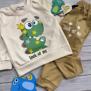 بلوز شلوار کرمی داینو