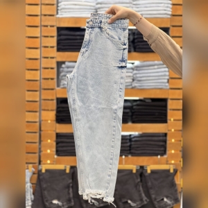 شلوار لی مام استایل دمپازاپ