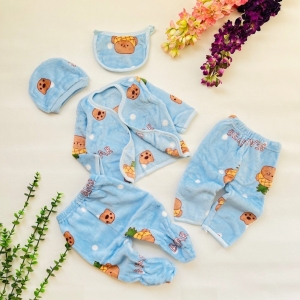 ست پنج تیکه بیمارستانی خارجی آبی فندوق