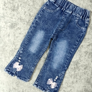 شلوار جین خارجی پاپیون خالدار