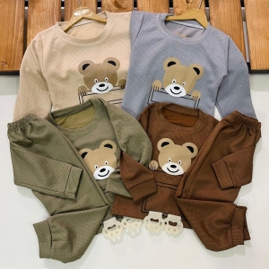 بلوز شلوار بیسکوییتی خرسی