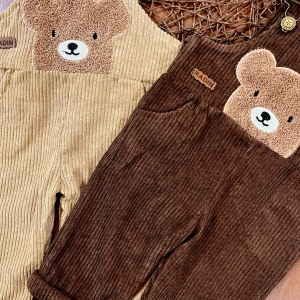 بیلر مخمل کبریتی تدی قهوه‌ای