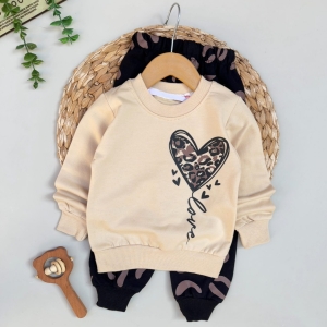 بلوز شلوار دورس قلب پلنگی