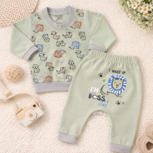 بلوز شلوار سبز حیوانات