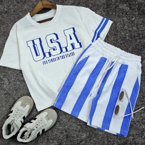 تیشرت شلوارک کتان USA