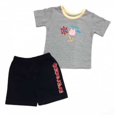 کوتاه شلوارک capitan blue طوسی مشکی