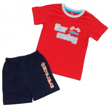 کوتاه شلوارک car racing قرمز سورمه‌ای