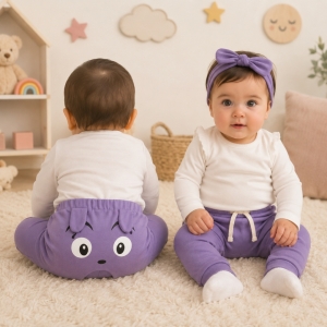 شلوار گوشدار بنفش هاپو