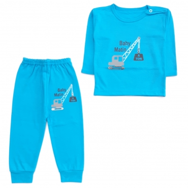 بلوز شلوار بیل‌مکانیکی آبی