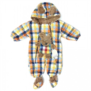 کاپشن سرهمی پاپوش سگ چهارخونه