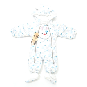 کاپشن سرهمی پاپوش خرگوش چهارخونه آبی