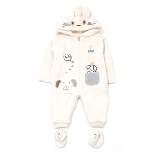 کاپشن سرهمی پاپوش خرس کرمی