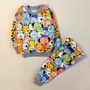 بلوز شلوار مخمل حیوانات