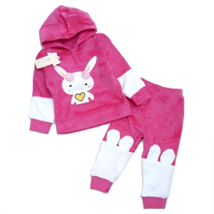 هودی شلوار خارجی خرگوش سرخابی