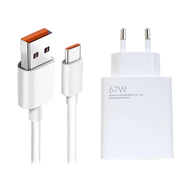 شارژر دیواری شیائومی مدل 67W به همراه تبدیل USB-C