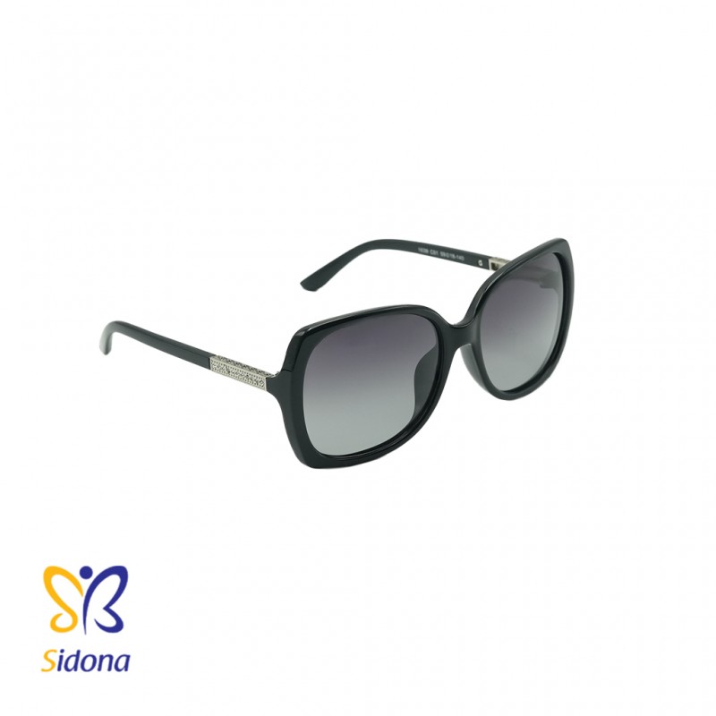 عینک آفتابی مشکی براق  1639