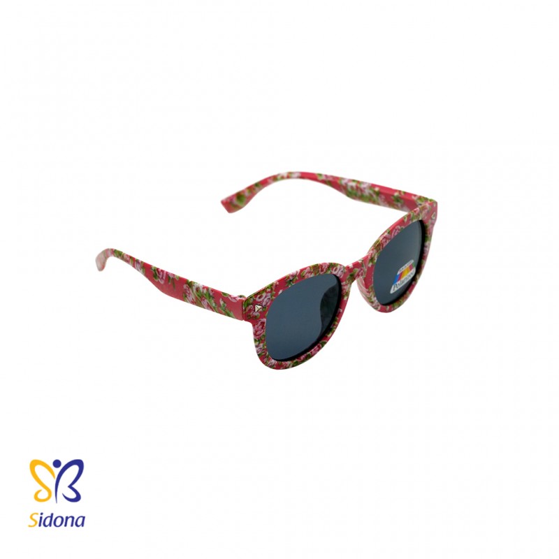 عینک آفتابی صورتی گلدار 9007