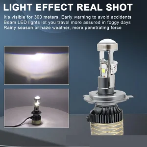 هدلایت لنزدار خودرو مدل A80  پایه H7 بسته 2 عددی