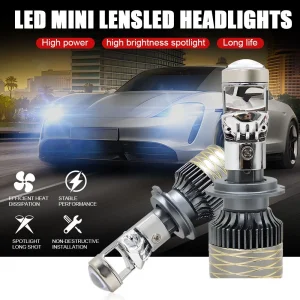 هدلایت لنزدار خودرو مدل A80  پایه H7 بسته 2 عددی