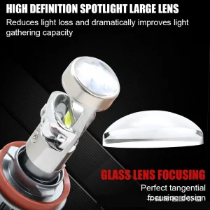 هدلایت لنزدار خودرو مدل A80  پایه H7 بسته 2 عددی