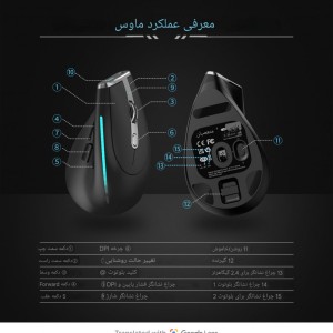 ماوس عمودي بی سیم زیلوتس مدل F36
