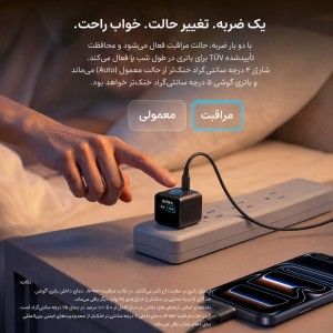 Anker Nano Charger A121D 45W با صفحه نمایش هوشمند | شارژر دیواری انکر نانو ۴۵ وات