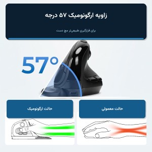 ماوس عمودی بی سیم  دیلاکس مدل M618XSD