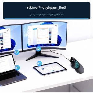 ماوس عمودی بی سیم  دیلاکس مدل M618XSD