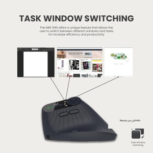ماوس عمودی JOMAA MKE604 | بی‌سیم، Bluetooth، شارژی و DPI 2400