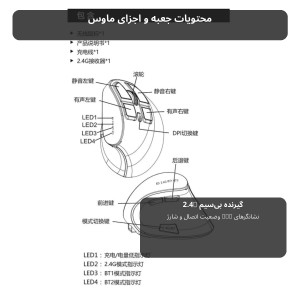 ماوس عمودي بی سیم  JOMAA مدل VM600BG