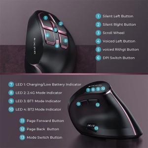 ماوس عمودي بی سیم  JOMAA مدل VM600BG