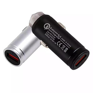 شارژر فندکی مدل Q30 به همراه کابل تبدیل USB-C/MiroUSB/لایتنینگ