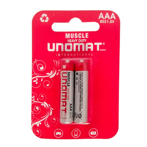 باتری نیم قلمی یونومات مدل MUSCLE بسته دو عددی