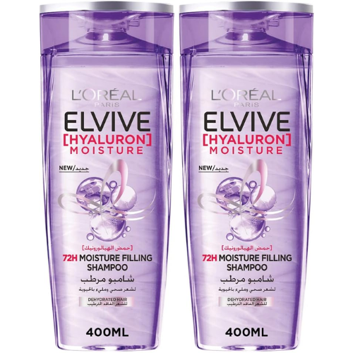L’Oréal Paris Elvive Hyaluron Moisture Shampoo 400ml Twin Pack
