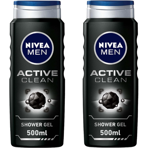 NIVEA MEN 3in1 Shower Gel Body Wash 2x500ml