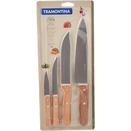 Tramontina 4 Piece Knives Set - Stainless Steel Professional Chef Knives