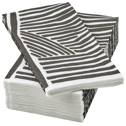 دستمال سفره 38x38 سانتی ایکیا NÄBBFISK پک 30 عددی