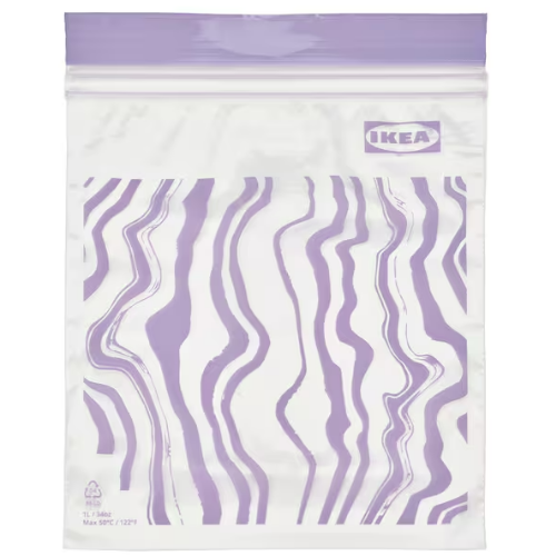 کیسه زیپ دار 1 لیتری ایکیا ISTAD مجموعه 20 عددی