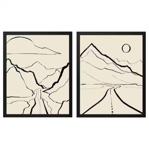 عکس با قاب  RÖDALM سایز 40x50 سانتی پک 2 عددی