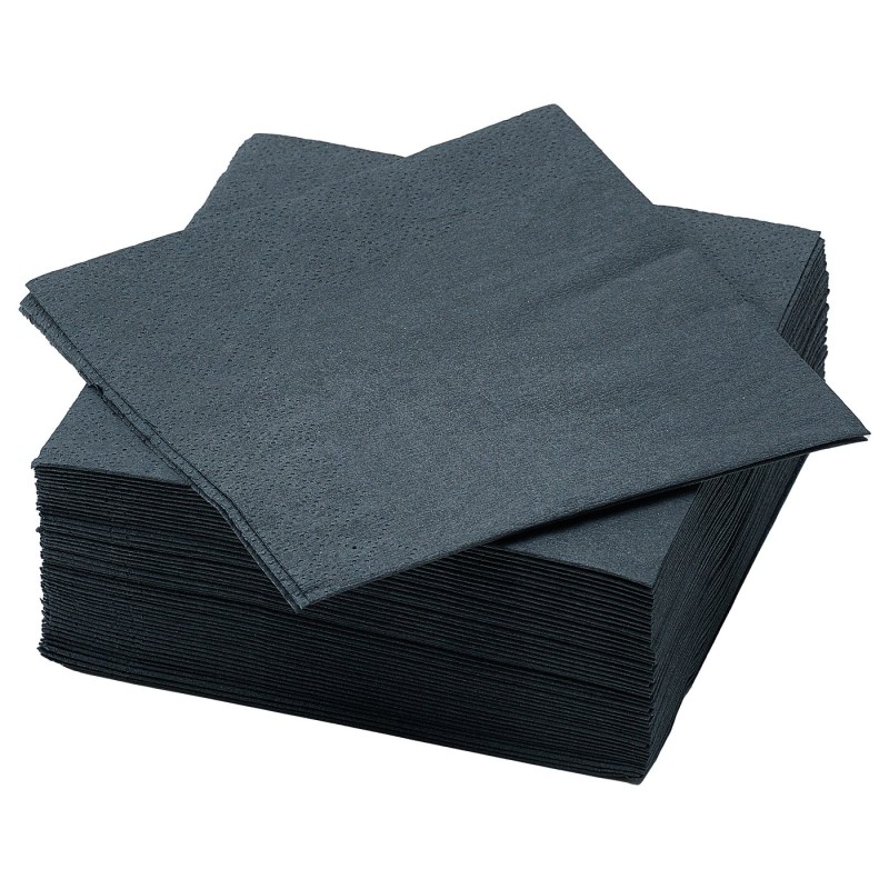دستمال سفره کاغذی FANTASTISK ایکیا، خاکستری تیره، ابعاد 24x24 سانتی‌متر پک 50 عددی