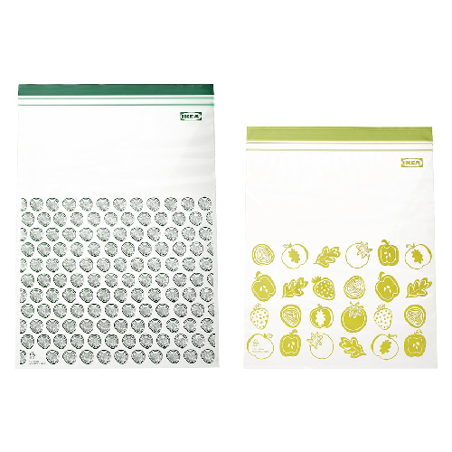 کیسه زیپ دار طرح دار ایکیا ISTAD مجموعه 30 عددی